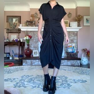 Steve Madden Ruched Button Down Dress